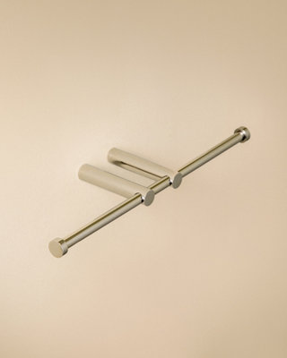 Cosmic Toilet Roll HolderGloss Stainless SteelWall-Mounted. Collection Architect S+ from B&Q