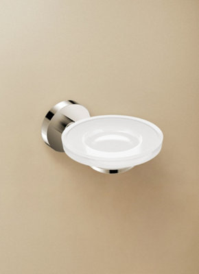Cosmic Soap DishWall-MountedGlass And MetalChromeAnti-CorrosionStart Collection from B&Q
