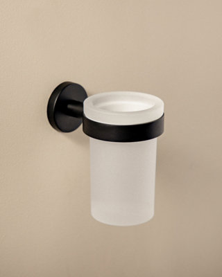 Cosmic Toothbrush Holder TumblerMatt BlackWall-MountedAnti-CorrosionStart Collection from B&Q