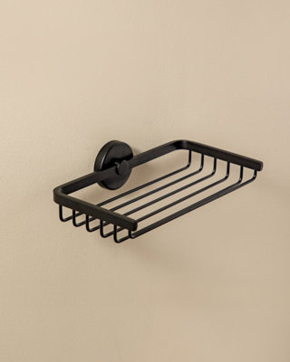 Cosmic Shower CaddyShower Basket20CmMatt BlackHidden FixingsAnti-Corrosion5Kg ResistanceStart Collection