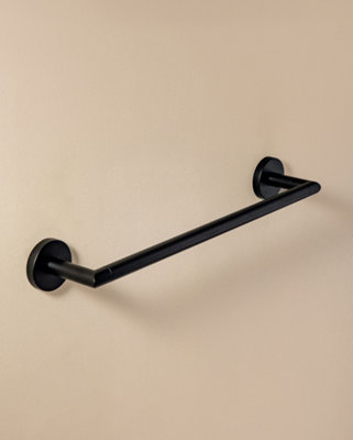 Cosmic Towel Rail40CmMatt BlackHidden FixingsAnti-CorrosionStart Collection from B&Q