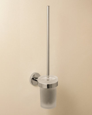 Cosmic Toilet BrushChromeWall-MountedGlass And MetalAnti-CorrosionStart Collection from B&Q