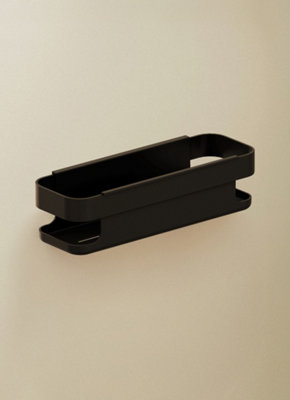 Cosmic Shower CaddyShower Basket30CmMatt BlackHidden FixingsAnti-Corrosion5Kg Resistance
