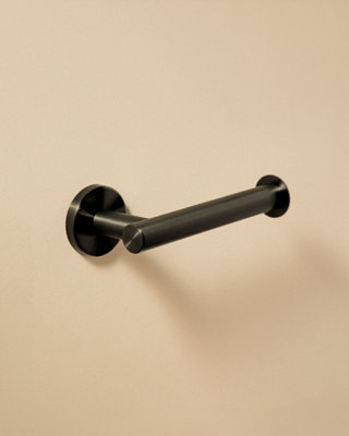 Cosmic Paper Holder Without Cover Brushed Black Pvd Architect Sp from B&Q