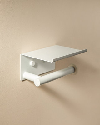 Cosmic Paper Holder With Cover Matt White Architect Sp from B&Q