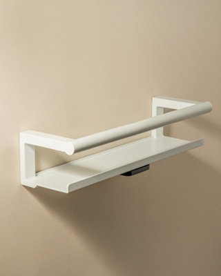 Cosmic Bathroom ShelfBathroom Organizer With Glass Wiper Matt White Architect S+ Collection