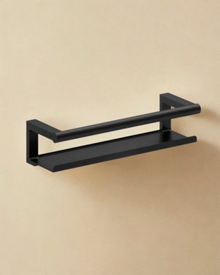 Cosmic Bathroom ShelfBathroom OrganizerBrushed Black Pvd Architect S+ Collection