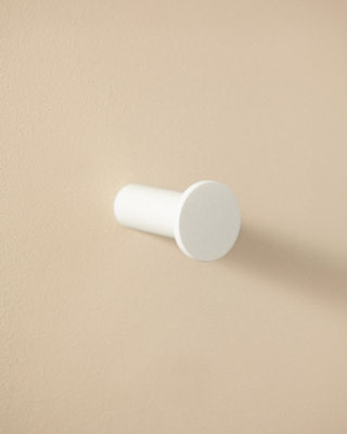 Cosmic Towel HookRobe HookCoat HookSupports Up To 10KgBrushed WhiteAnti-CorrosionArchitect S+ Collection from B&Q
