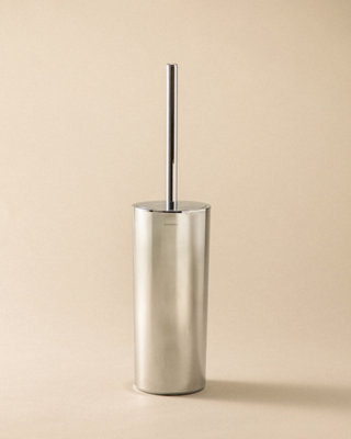 Cosmic Toilet Brush With HolderGloss ChromeFree StandingEssentials Collection from B&Q