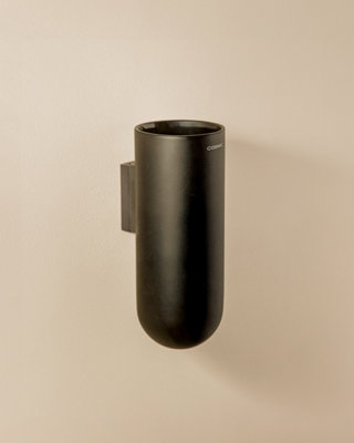 Cosmic Wall Mounted Toothbrush HolderBathroom TumblerBlackAward-Winning DesignGeyser Collection from B&Q
