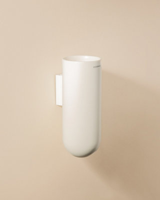 Cosmic Wall Mounted Toothbrush HolderBathroom TumblerWhiteAward-Winning DesignGeyser Collection from B&Q
