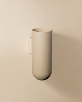 Cosmic Wall Mounted Toothbrush HolderBathroom TumblerBeigeAward-Winning DesignGeyser Collection from B&Q