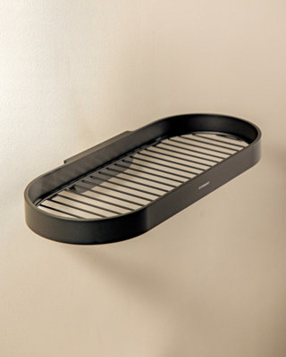 Cosmic Shower ShelfBathroom Shelf30CmBlackStainless SteelAward-Winning DesignGeyser Collection from B&Q
