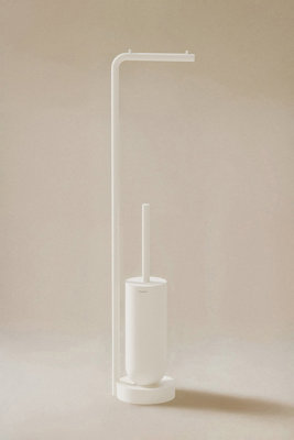 Cosmic Toilet Brush With Toilet Roll HolderAward-Winning DesignWhiteGeyser Collection from B&Q