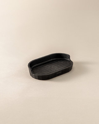 Cosmic Countertop Soap Dish With Durable Plastic, Matt Finish Black - Image 3
