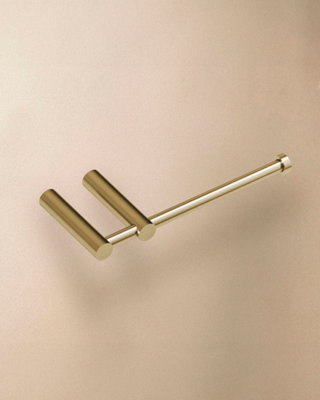Cosmic Toilet Roll HolderBrushed Gold PvdLogic Collection from B&Q