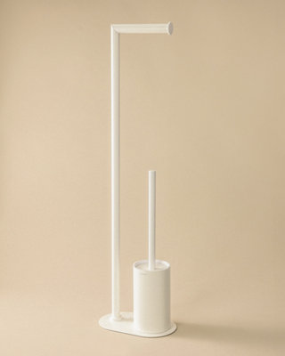 Cosmic Paper Holder With Toilet BrushMatt WhiteArchitect S+ Collection
