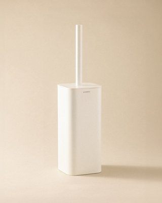 Cosmic White Toilet Brush & Holder, Matt Nea Collection Size 1.029