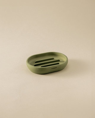 Cosmic Soap Dish Freestanding Green Saona Collection from B&Q