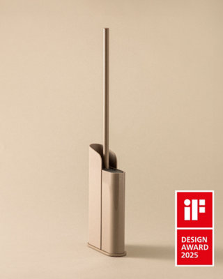 Cosmic Silicone Toilet BrushFloor Or Self-AdhesiveSlim DesignAward-Winning DesignBeigeFlat Collection from B&Q