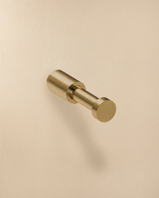 Cosmic Towel HookRobe HookCoat HookBrushed Gold 5,5 Cm Installed With ScrewsLogic Collection from B&Q