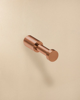 Cosmic Towel HookRobe HookCoat HookBrushed Copper 5,5 CmInstalled With ScrewsLogic Collection from B&Q