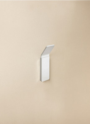 Cosmic Towel HookRobe HookCoat HookSelf-AdhesiveMatt WhiteSupports Up To 5KgNea Collection from B&Q