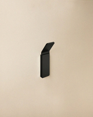 Cosmic Towel HookRobe HookCoat HookSelf-AdhesiveMatt BlackSupports Up To 5KgNea Collection from B&Q