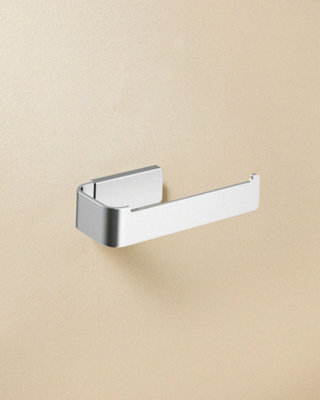 Cosmic Toilet Roll HolderSelf-Adhesive Or Screw-InAnti-CorrosionBrushed Stainless SteelNea Collection from B&Q