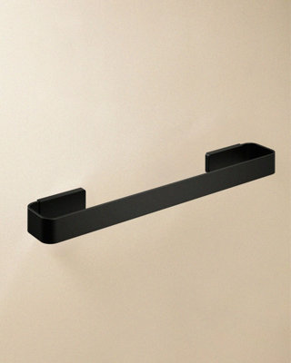 Cosmic Towel Rail40CmSelf-Adhesive Or Screw-InStainless SteelAnti-CorrosionMatt BlackNea Collection