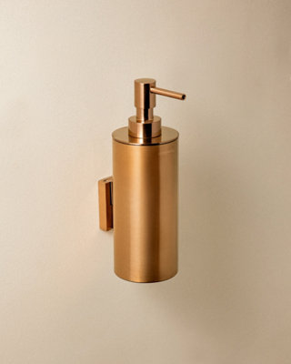 Cosmic Wall Mounted Soap Dispenser240 Ml Capacity CopperAnti-CorrosionArchitect S+ Collection from B&Q