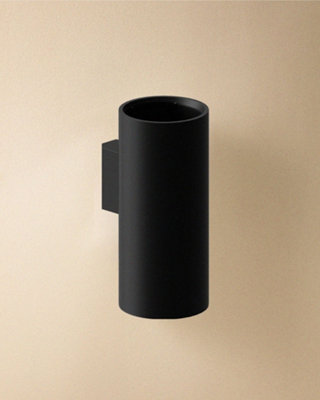 Cosmic Wall Mounted Toothbrush HolderBlackStainless SteelArchitect S+ Collection from B&Q