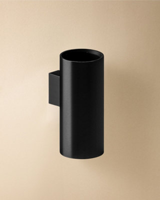 Cosmic Wall Mounted Toothbrush HolderBrushed BlackStainless SteelArchitect S+ Collection from B&Q