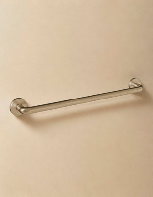 Cosmic Grab Rail 60CmStraightBrushed Stainless SteelSupports Up To 150KgArchitect S+ Collection from B&Q