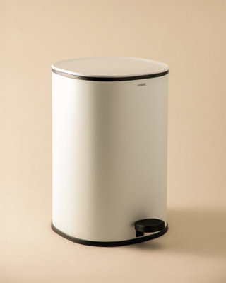 Cosmic Bathroom Bin Trash Can5LPedalSoft-CloseRemovable Inner BucketWhiteEssentials Collection from B&Q