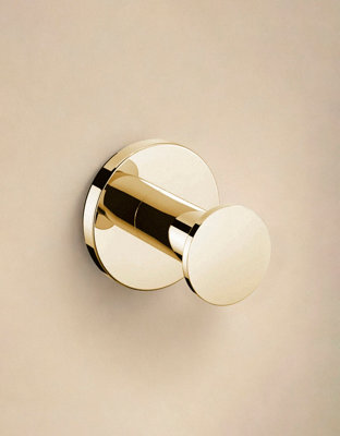 Cosmic Towel HookGlossy Gold PvdArchitect S+ Collection from B&Q