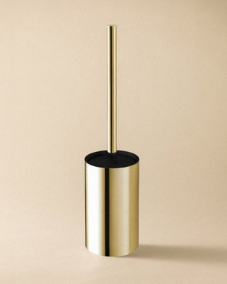 Cosmic Toilet Brush & HolderGlossy Gold PvdArchitect S+ Collection