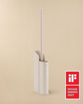 Cosmic Silicone Toilet BrushFloor Or Self-AdhesiveSlim DesignAward-Winning DesignWhiteFlat Collection from B&Q