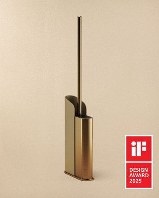 Cosmic Silicone Toilet BrushFloor Or Self-AdhesiveSlim DesignAward-Winning DesignGold PvdFlat Collection from B&Q