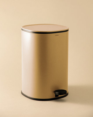 Cosmic Bathroom Bin Trash Can5LPedalSoft-CloseRemovable Inner BucketMandarinEssentials Collection from B&Q