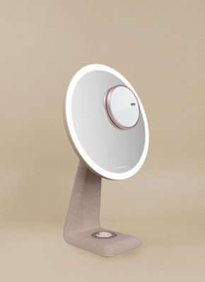 Cosmic Vanity Mirror And LampX10 Magnifying Magnetic Handheld MirrorAdjustable Front And Rear Led LightingPinkEssentials from B&Q