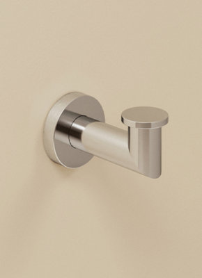 Cosmic Towel HookRobe HookCoat HookChrome GlossWall-Mounted8 Cm. Kubic Collection from B&Q