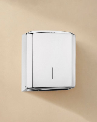 Cosmic Paper Towel DispenserGlossy Stainless SteelArchitect Collection from B&Q