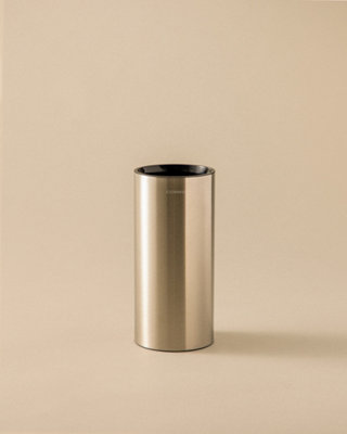 Cosmic Free Standing Brush Holder Glossy Stainless Steel Logic from B&Q