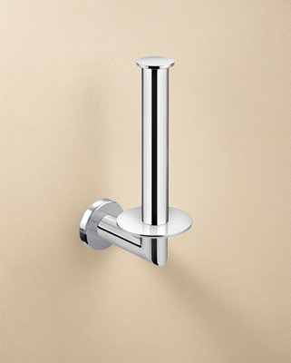 Cosmic Toilet Roll Holder With LidVertical SilverAnti-CorrosionArchitect S+ Collection