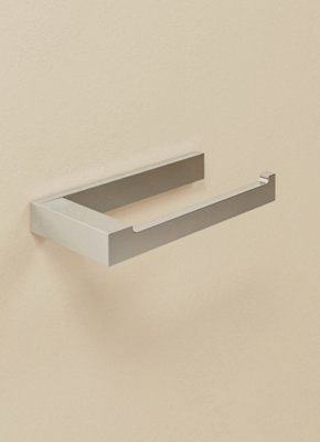 Cosmic Toilet Roll HolderSilver GlossWall-Mounted8,5 Cm. Collection The Grid from B&Q