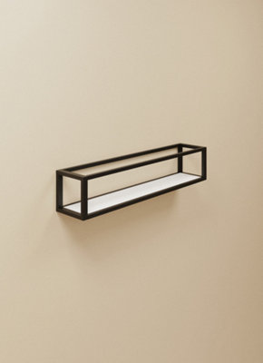 Cosmic Shelf With Towel RailBlack MattWall-Mounted55 Cm. Collection The Grid from B&Q