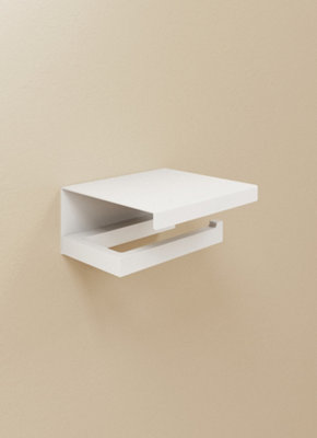 Cosmic Toilet Roll HolderWhite MattWall-Mounted13 Cm. Collection The Grid from B&Q
