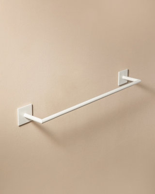 Cosmic Towel Rail45CmSelf-AdhesiveWhiteAnti-CorrosionSupports Up To 10KgStick Collection from B&Q