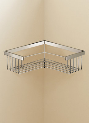 Cosmic Corner Shower CaddyShower Basket25CmChromeWall MountedScrews IncludedArchitect Collection
